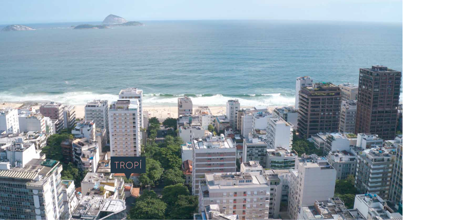 Localização com vista para a praia